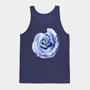 Blue Rose Art Cutout Tank Top